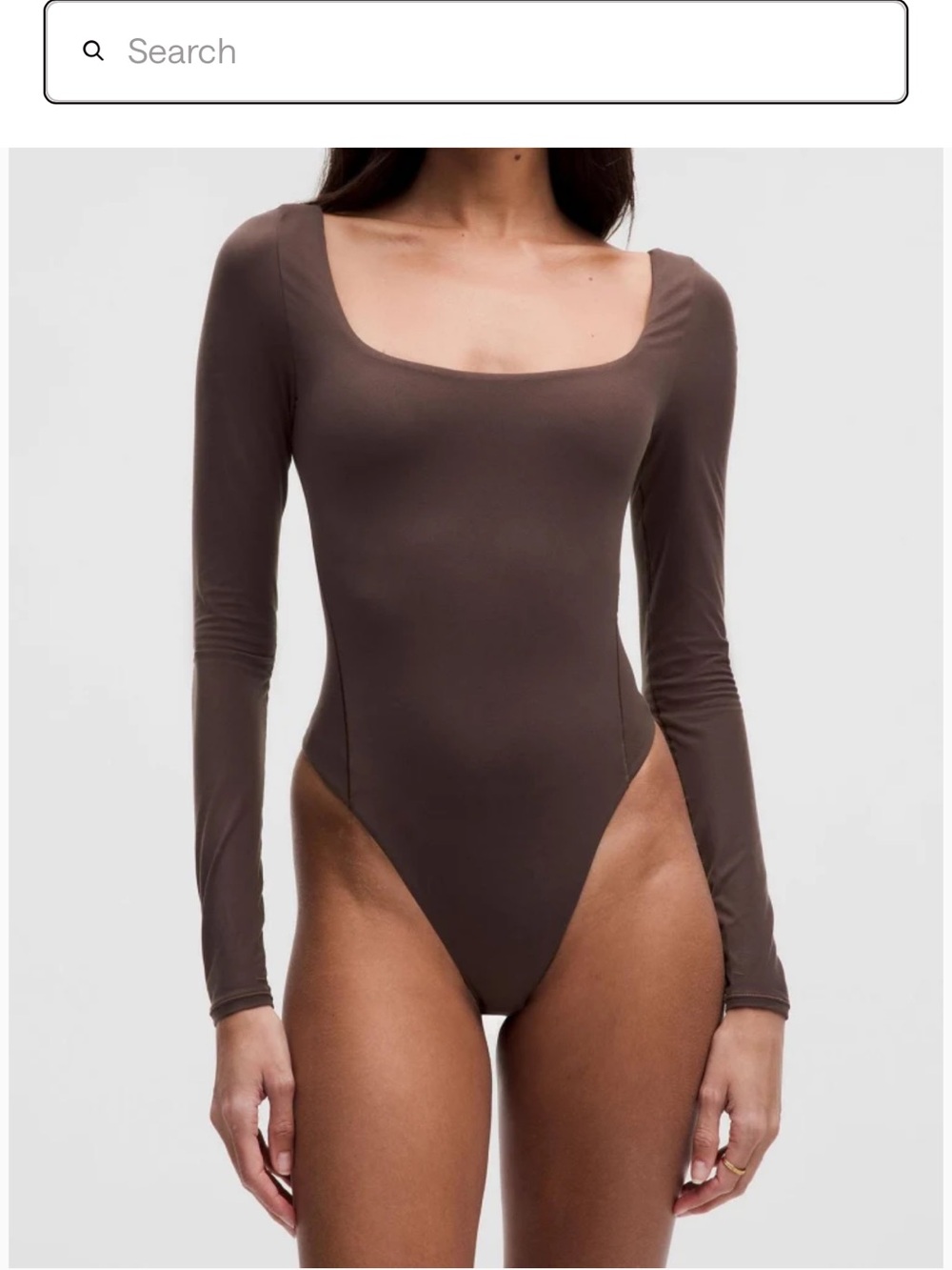 Wundermost Ultra-Soft Nulu Square-Neck Long-Sleeve Bodysuit